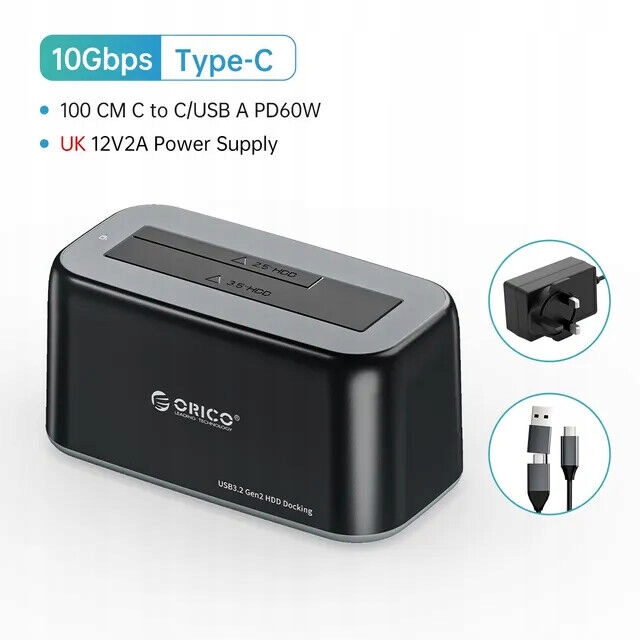 ORICO Stacja dokująca do dysków twardych, USB 3.2 Gen 2