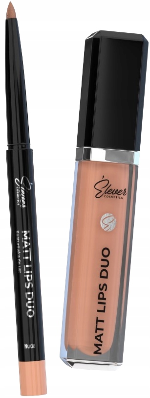 Sada rtěnky a konturovací tužky Matt Lips Duo Elever Nude Intenzivní barva