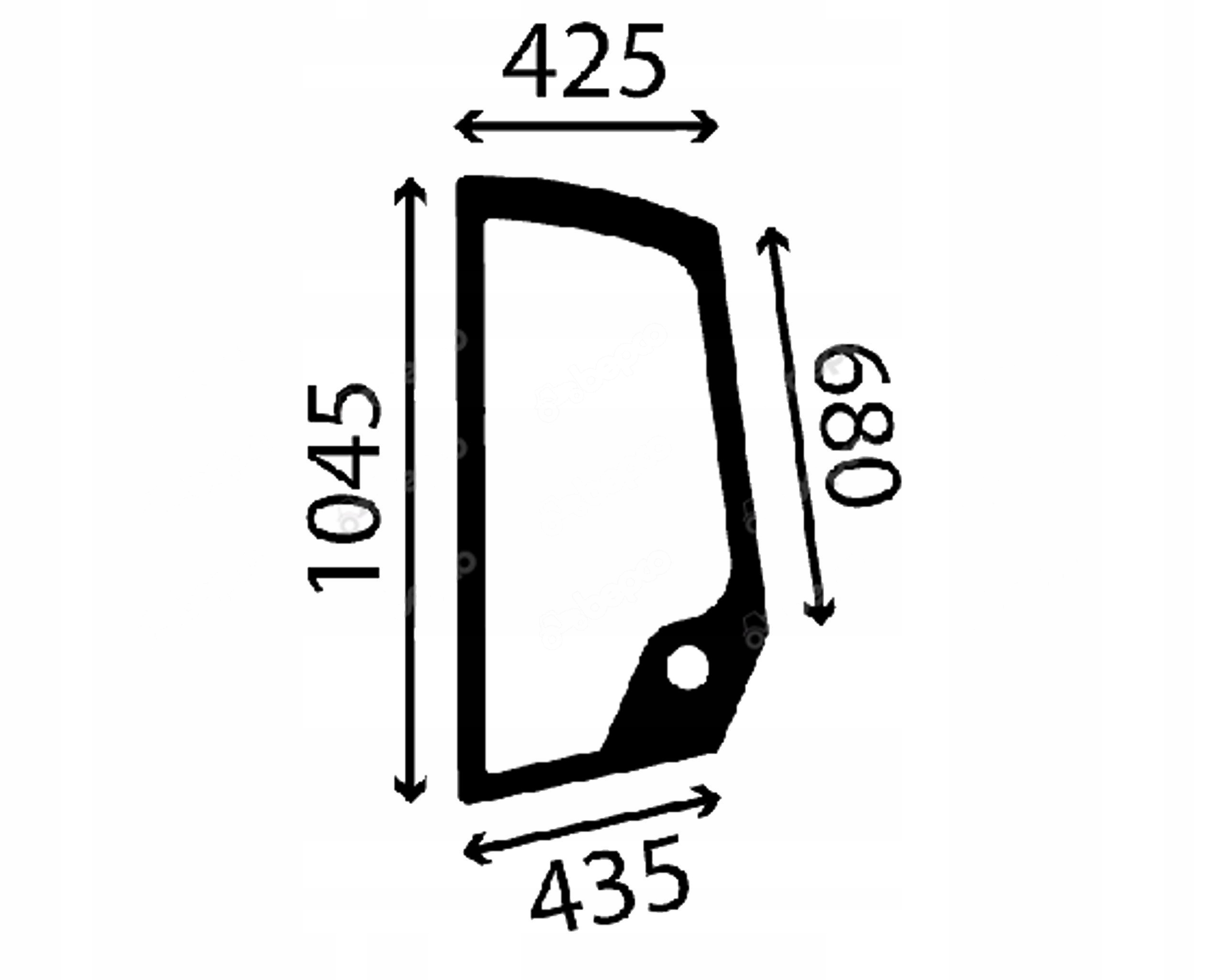 sklo pro nakladač Haulotte boční levé 2326010150