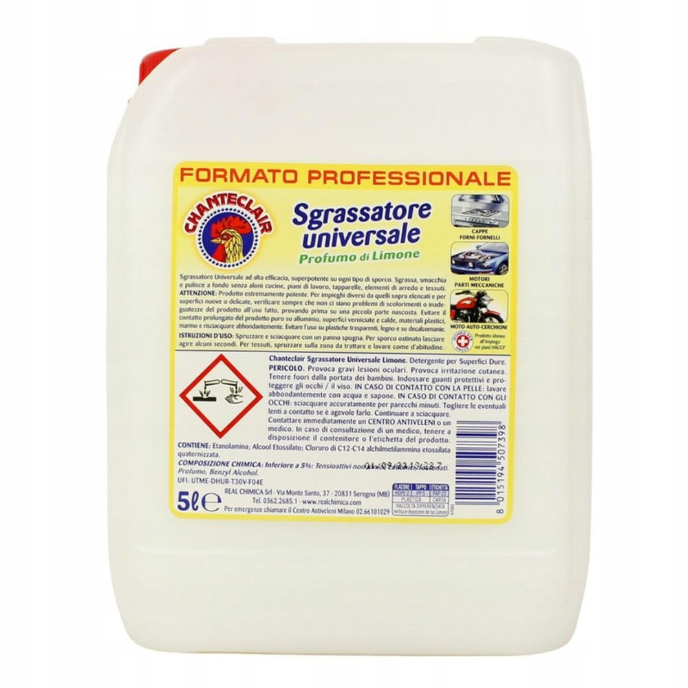 Levně Chanteclair Odmašťovač citronový 5 l Profesionální kanystr