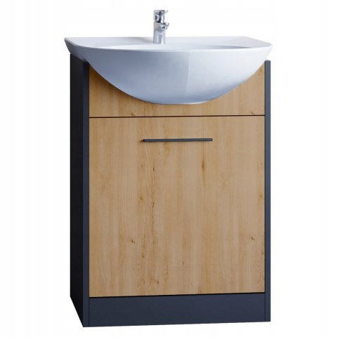 ZESTAW MEBLI ŁAZIENKA DĄB ARTISAN LED NEPPA LONG - HIGIENICZNY I ELEGANCKI Liczba elementów w zestawie 3