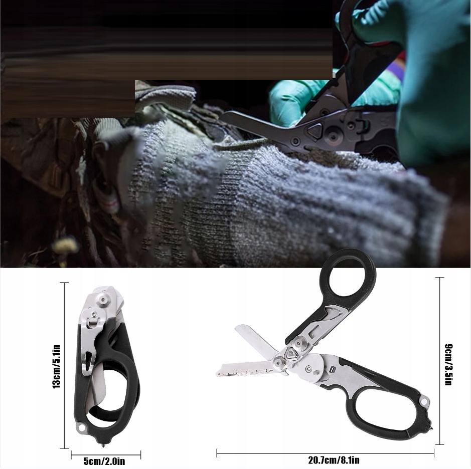 6 W 1 RAPTOR NOŻYCZKI RATOWNICZE MULTITOOL WYŻSZA JAKOŚĆ MULTITOOL Model 1