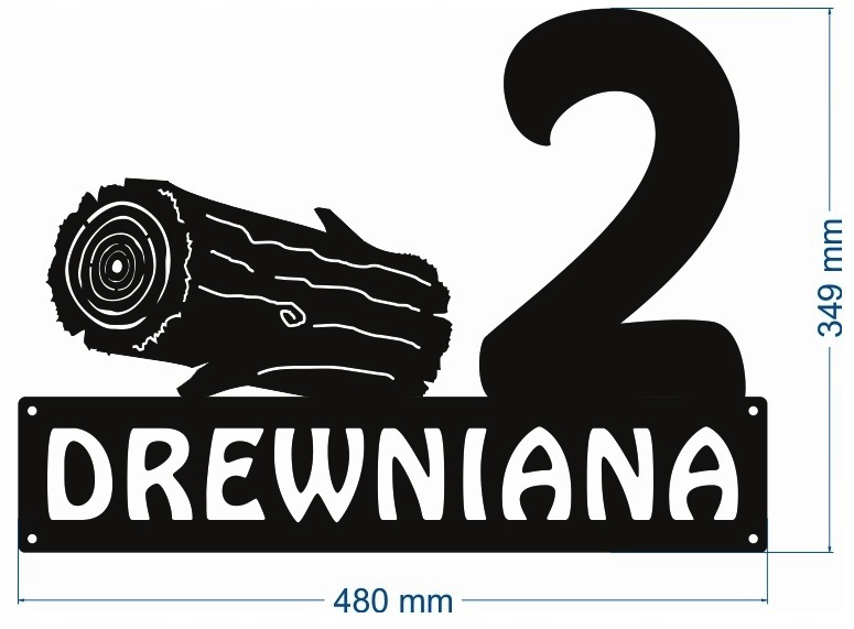 Číslo Na Dom 80 cm Tabuľa Adresa Oceľ 2 mm Grafika 58