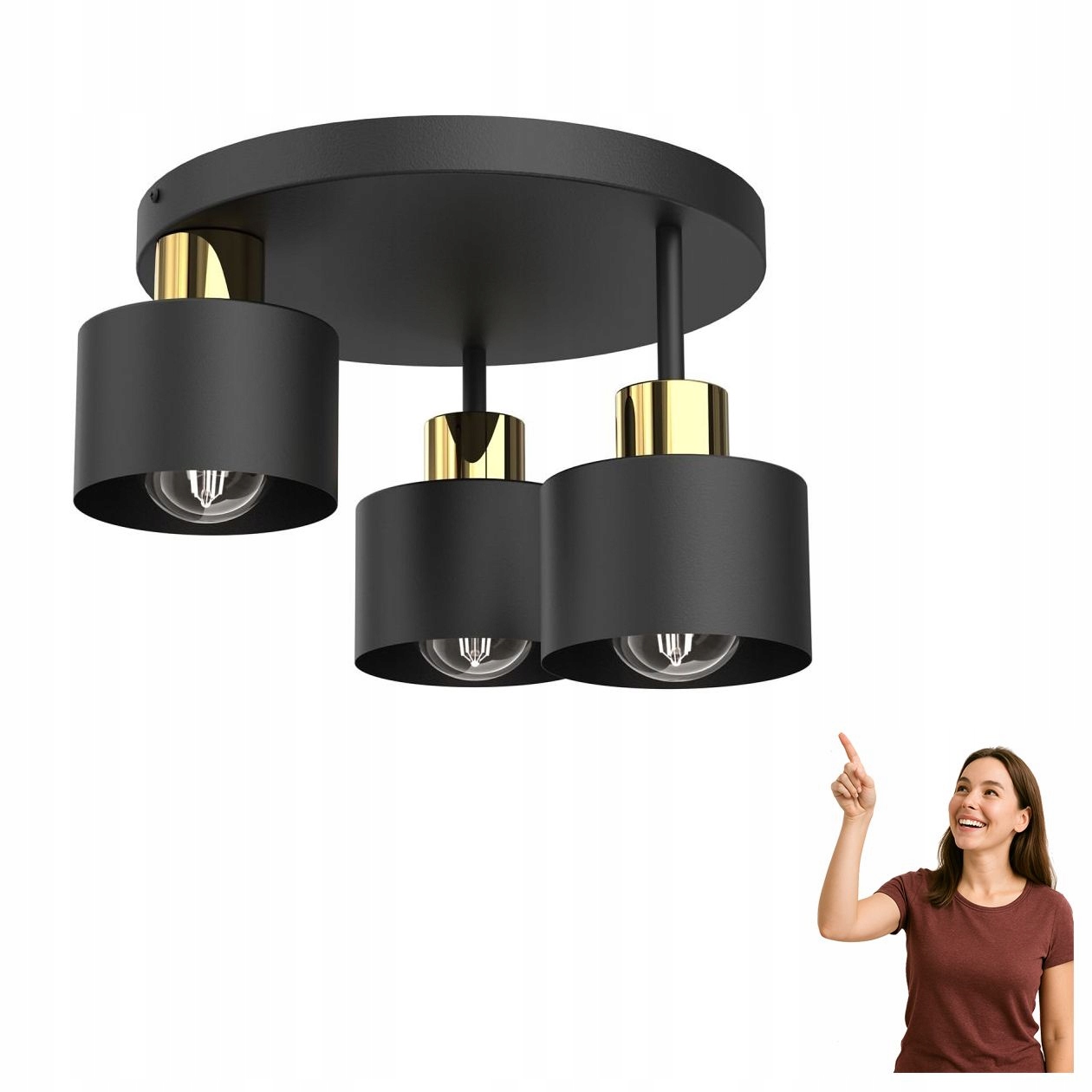 stropní svítidlo Luminex Trojitý kruh Parkla 9855