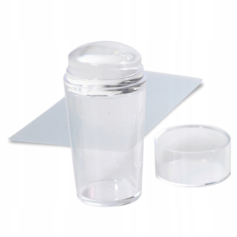 STEMPEL ŻELOWY DO ZDOBIENIA PAZNOKCI BLASZKI FRENCH ZE ZDRAPKĄ