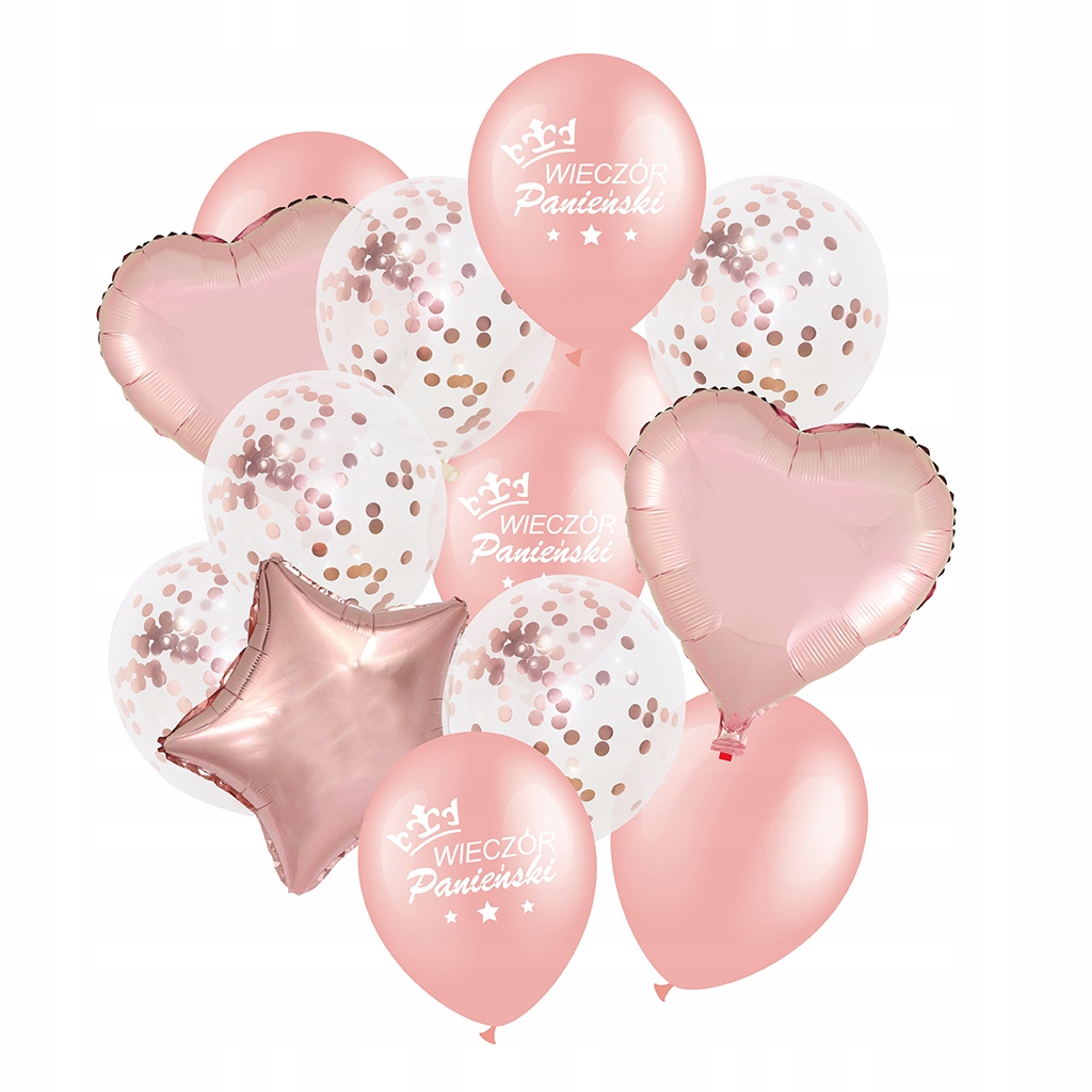

Balony z konfetti na wieczór panieński goldrose XL
