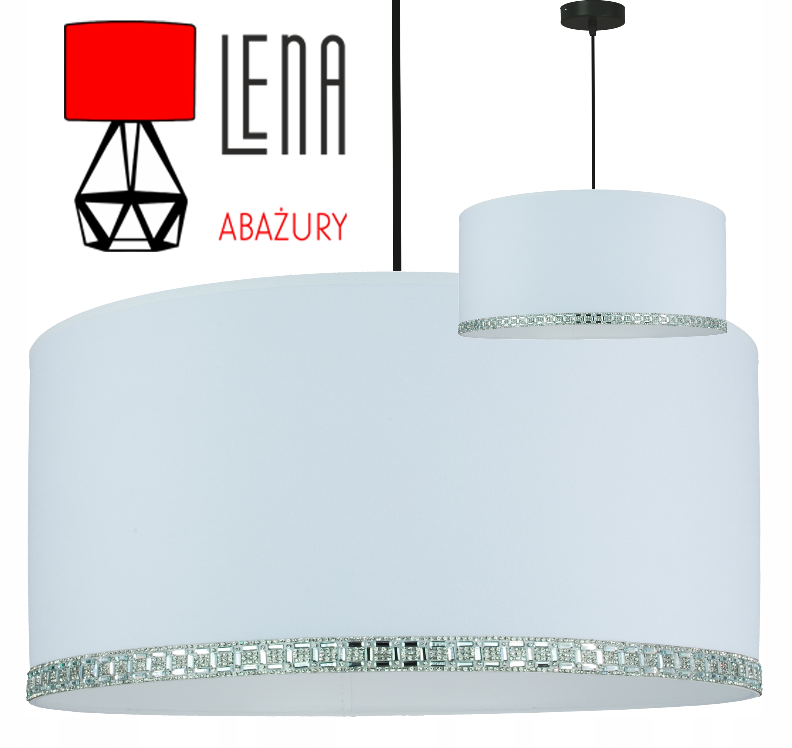 Moderní závěsná lampa dekorace, stínidlo 40 cm, obývací pokoj, ložnice, Led
