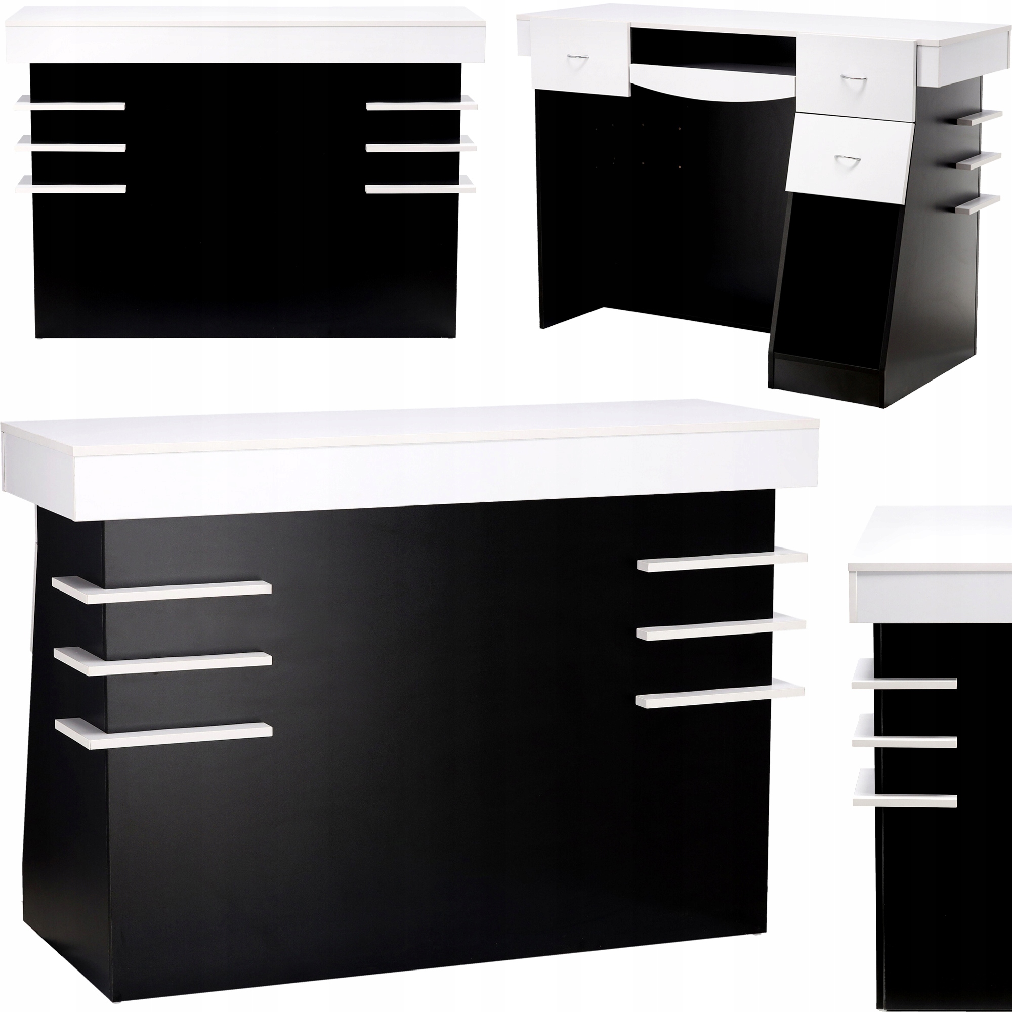 Recepcja fryzjerska lakierowana Cameron 140 cm kosmetyczna do salonu SPA