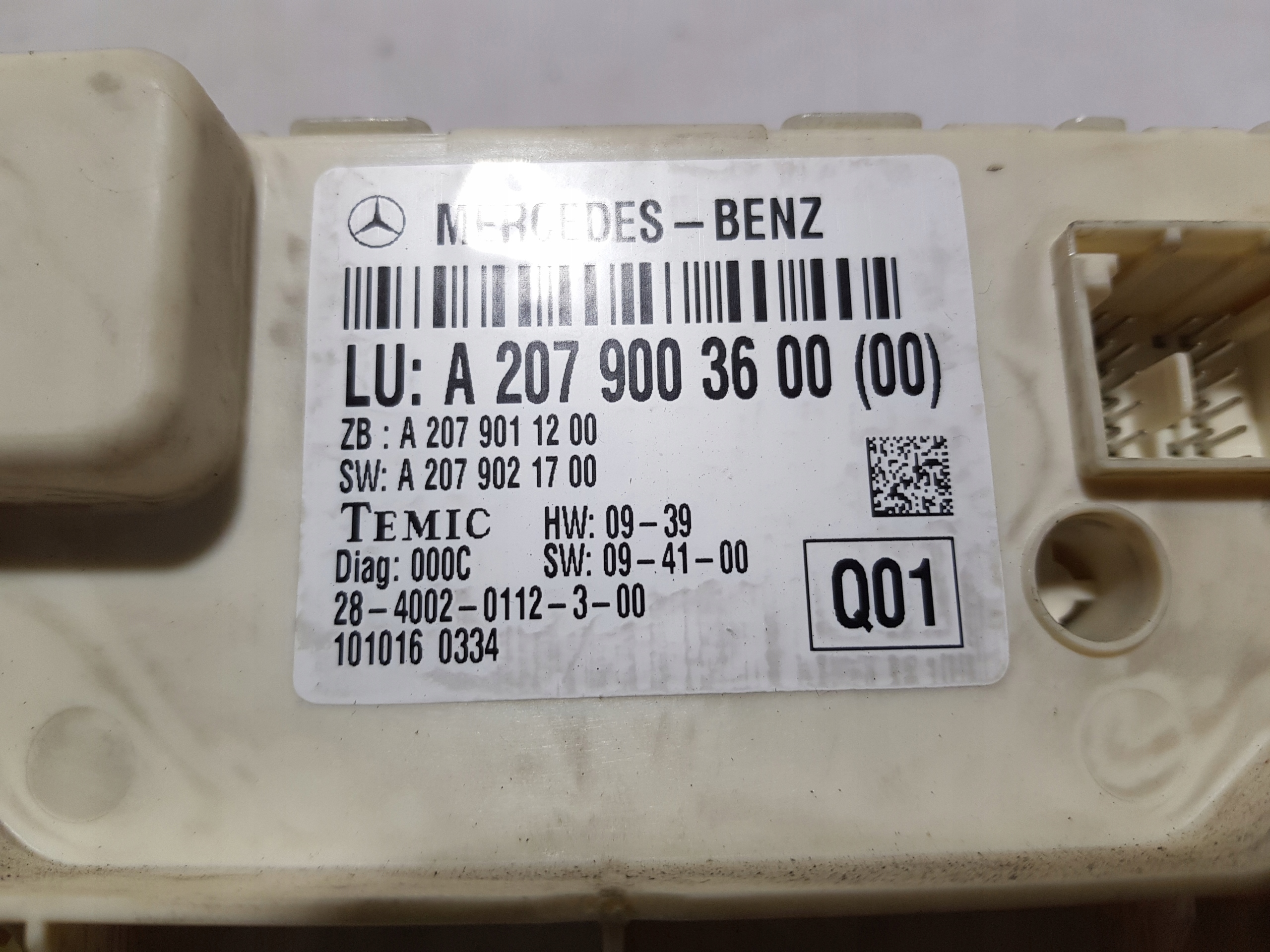 MERCEDES W207 module control unit SAM 2079003600
