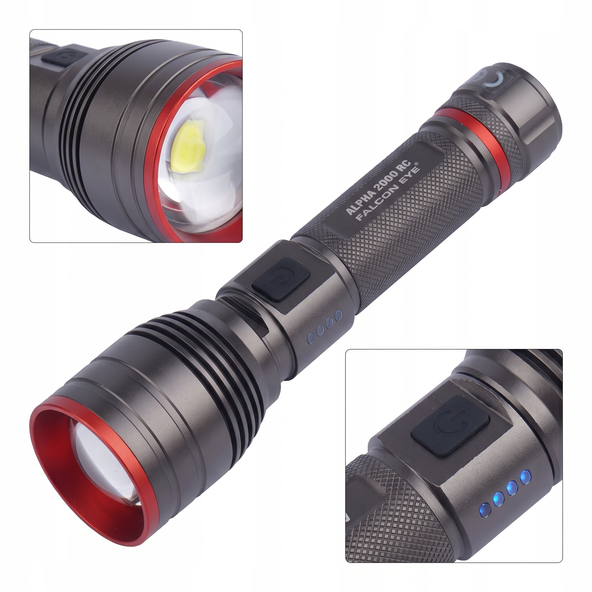 Ruční svítilna Falcon Eye Alpha 2000 Rc 2000lm Akumulátorová Usb-c FHH0123