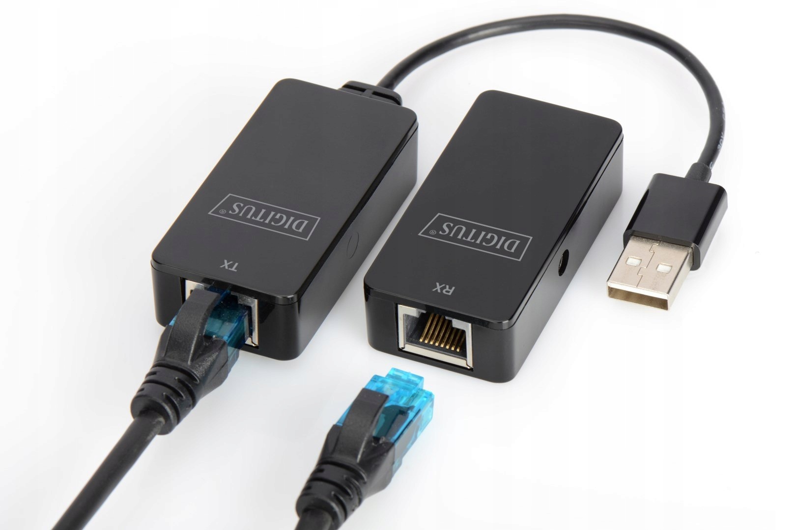 Prodlužovací kabel Usb 2.0 HighSpeed s konektorem Cat.5e/6 Utp do 50 m