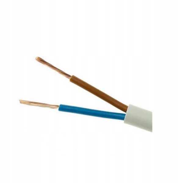 Przewód kabel linka H03VV-F OMY 2x0,75 Kształt przewodu Okrągły