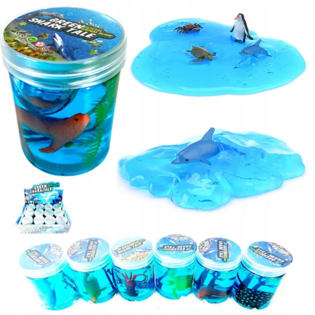 SLIME MASA PLASTYCZNA PŁYNNA PLASTELINA GLUT ZWIERZĘTA MORSKIE