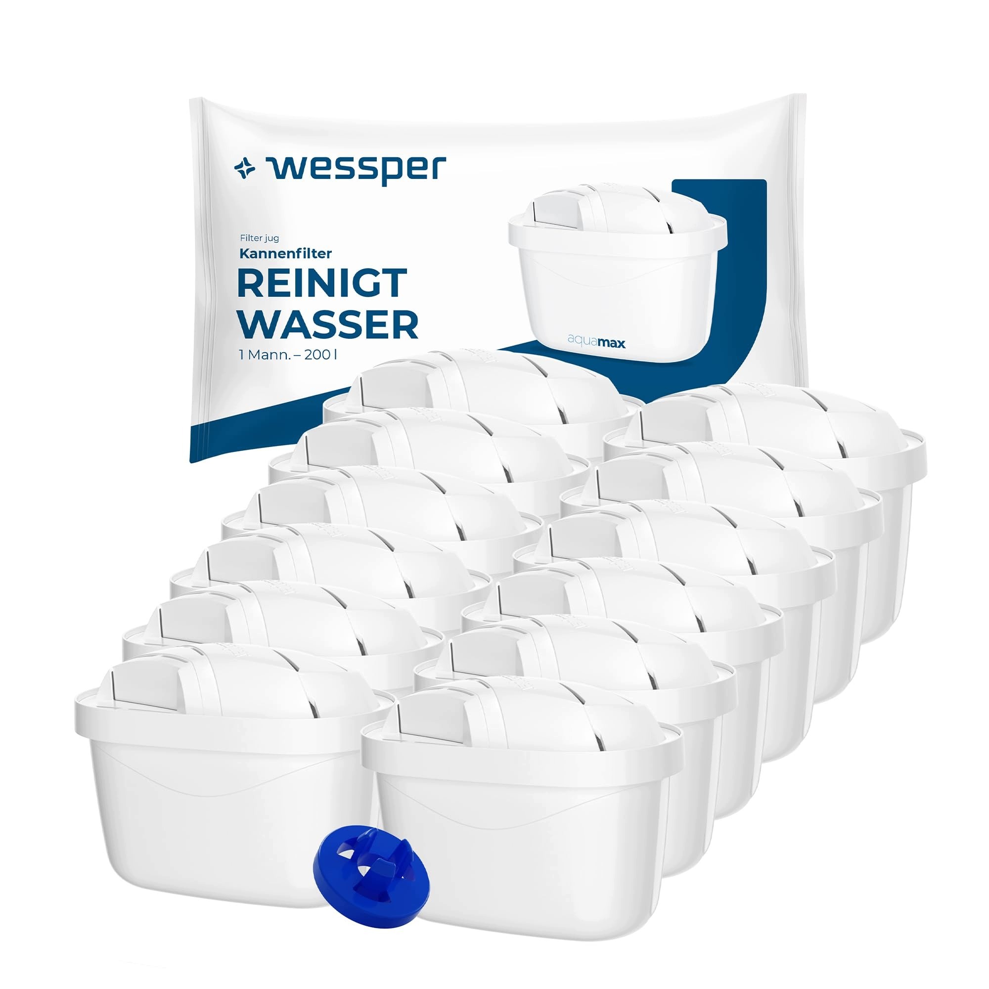 Zestaw 12 Wkładów Filtrujących Wodę Kompatybilnych Z Brita Maxtra+ Maxtra