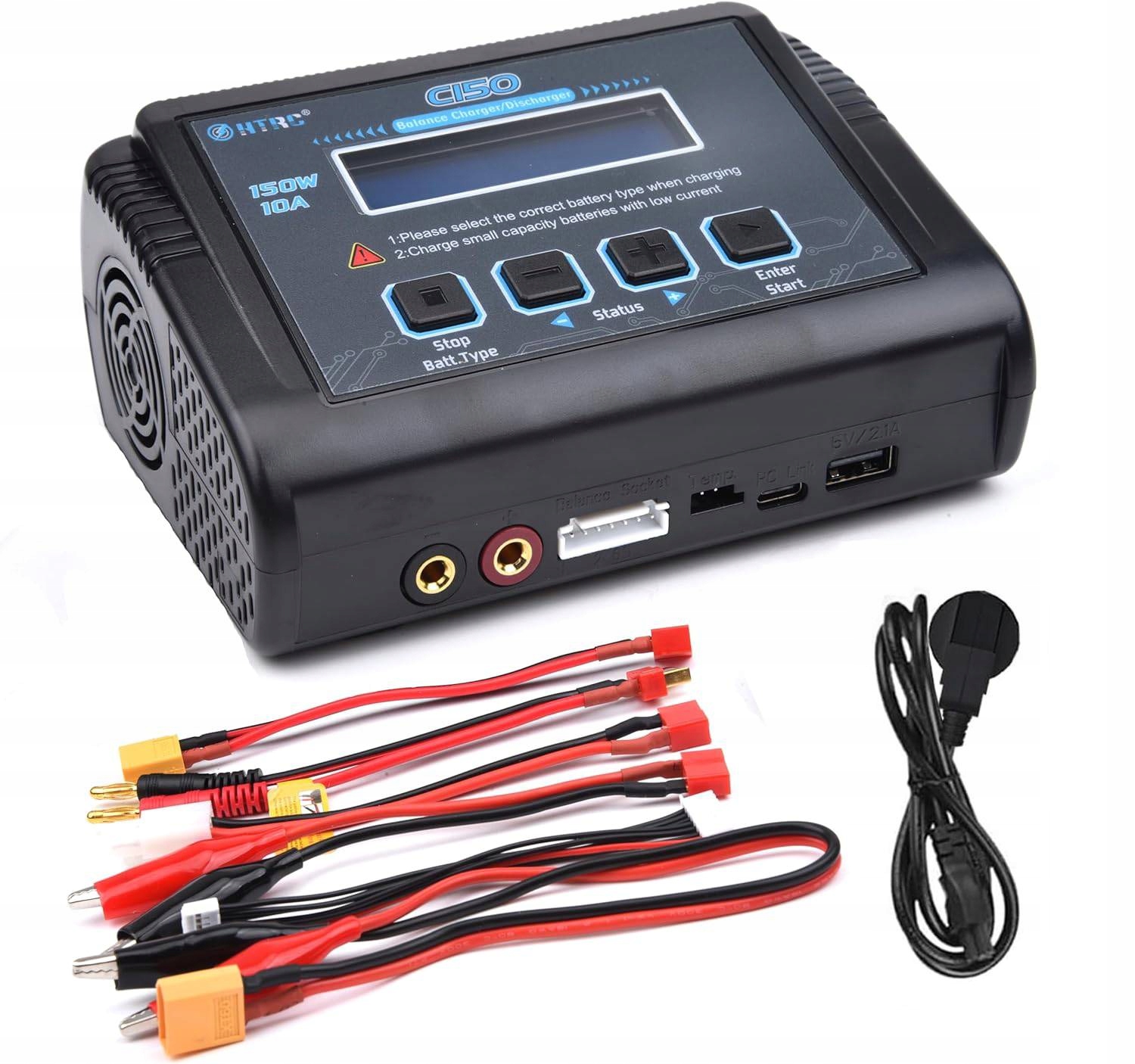 Htrc C150 150W 10A Ac/dc Balanční nabíječka Decharger pro baterie LiPo 1-6S