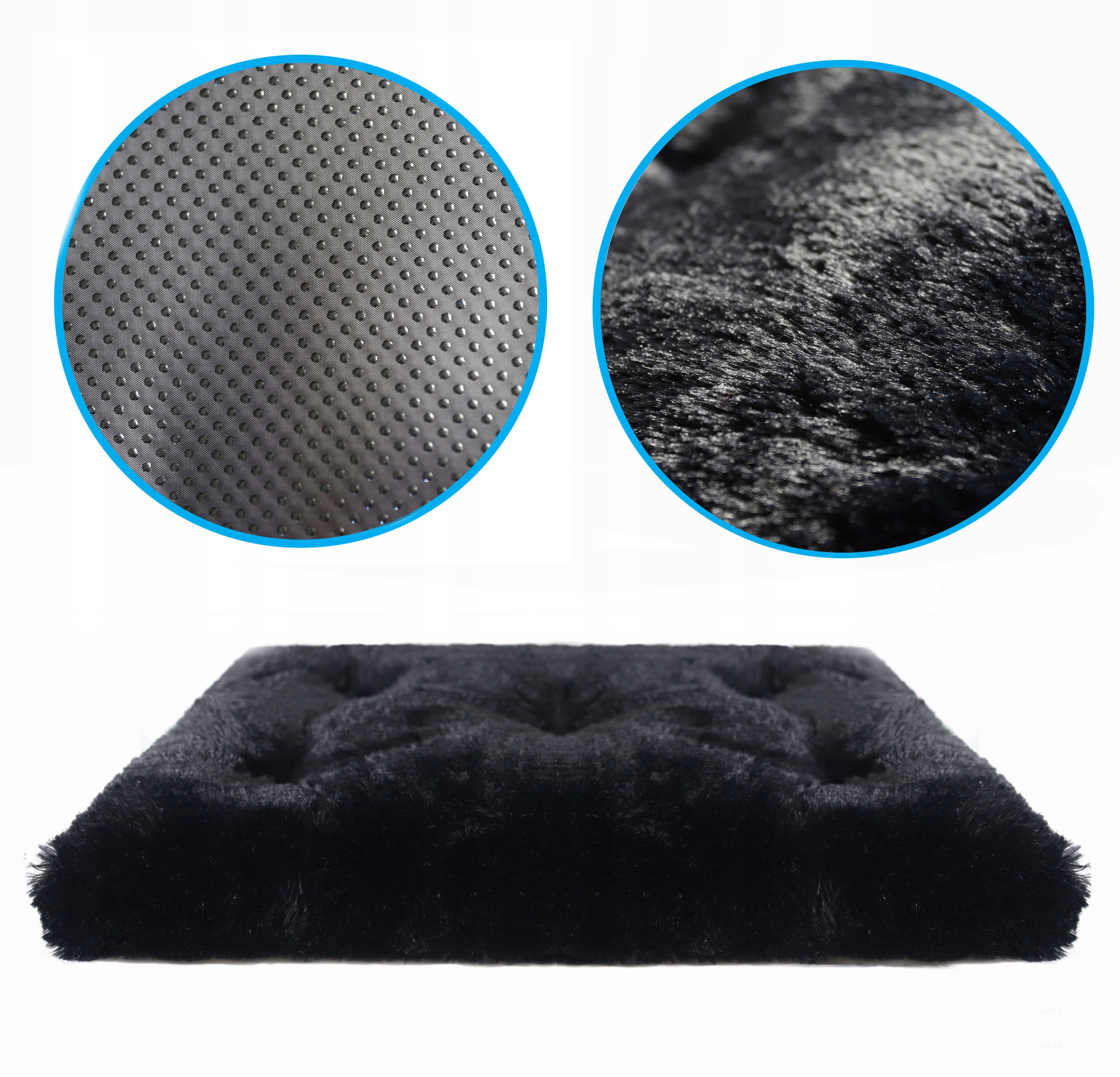 Levně Pelíšek Poduška Černá Vel L- 65 x 45 cm pro psa Mimiko.