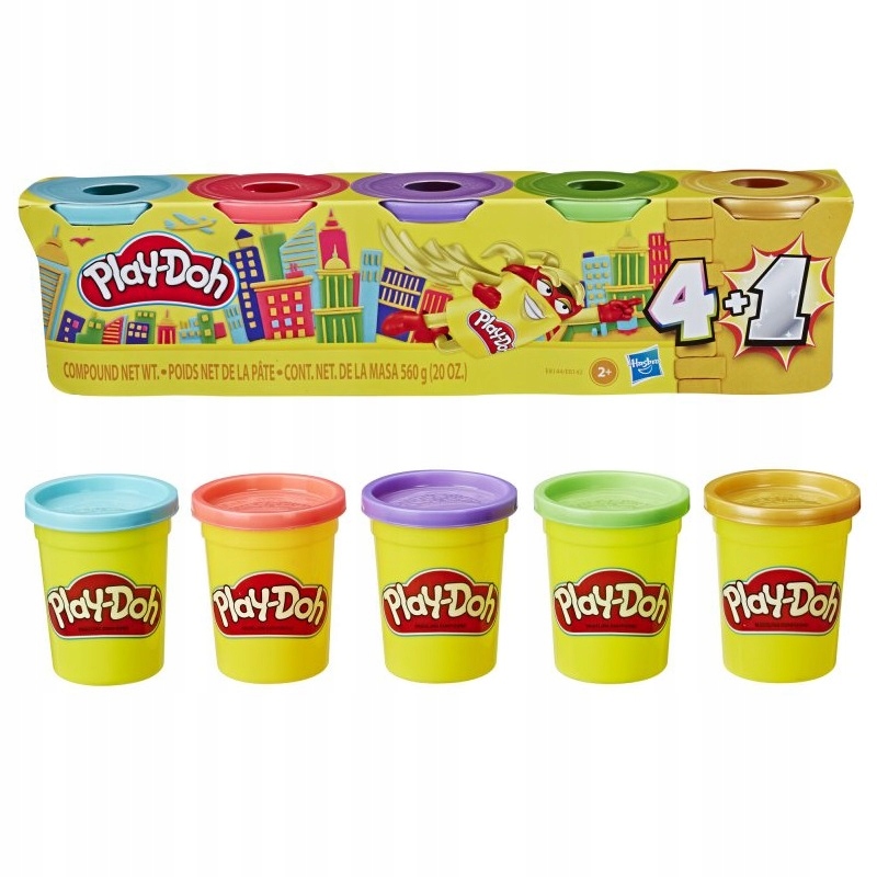 

Ciastolina Play Doh Tuby Złota 4+1 E8142