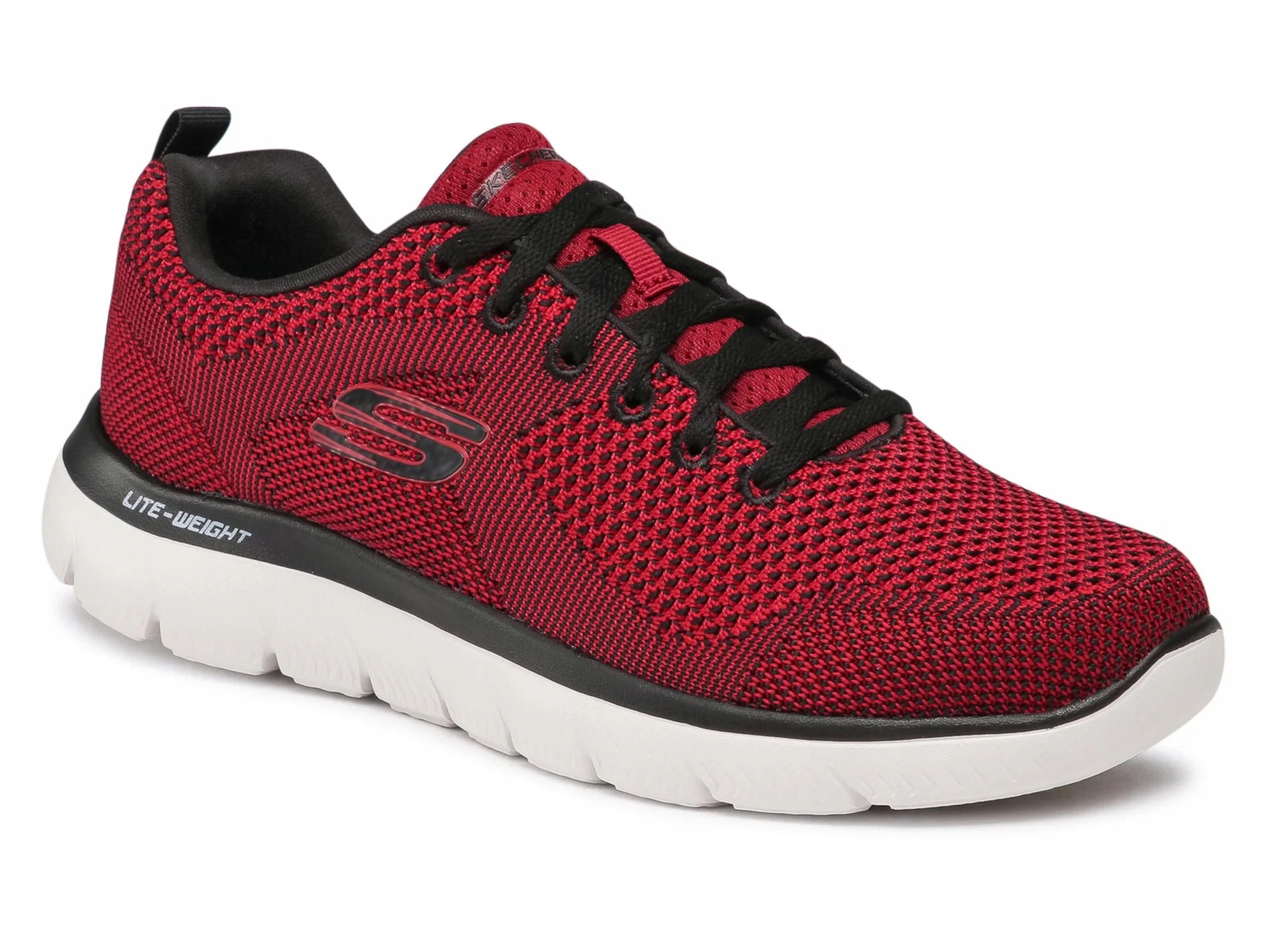 Pánské boty Skechers Brisbane bordové 232057-RDBK sportovní ze síťoviny 45