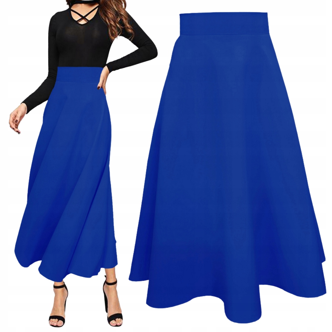 3XL 83 cm Chabrová sukně s polokruhovou maxi dlouhou galaovou plesovou koncovkou