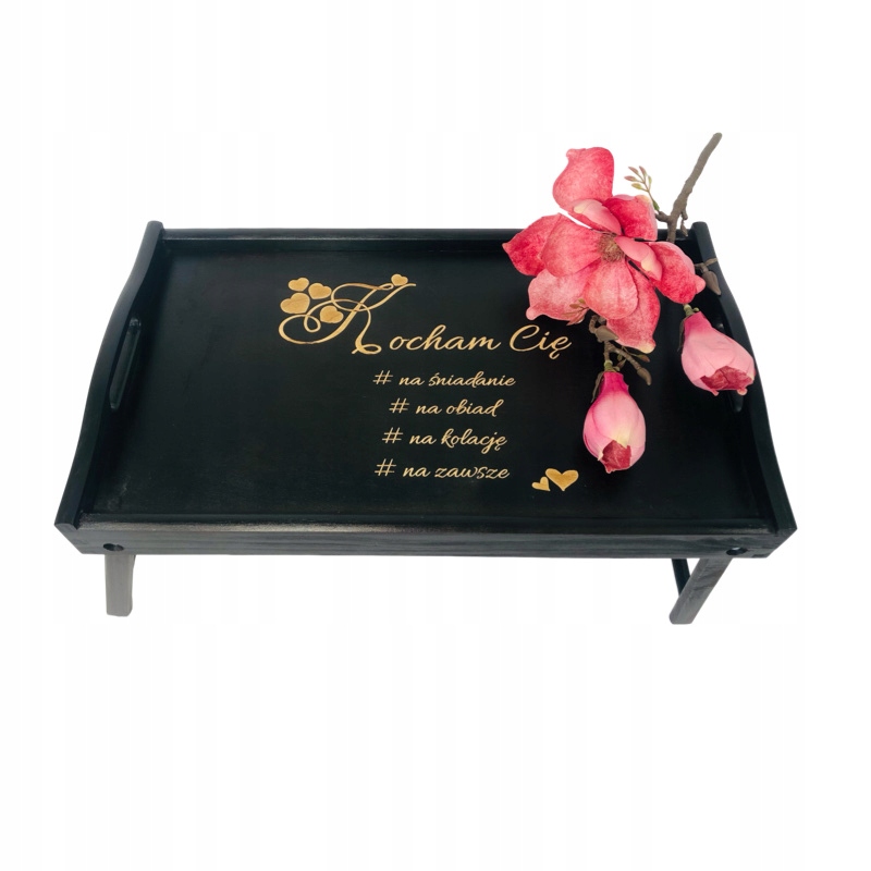 

Stolik śniadaniowy venge Grawer Kocham