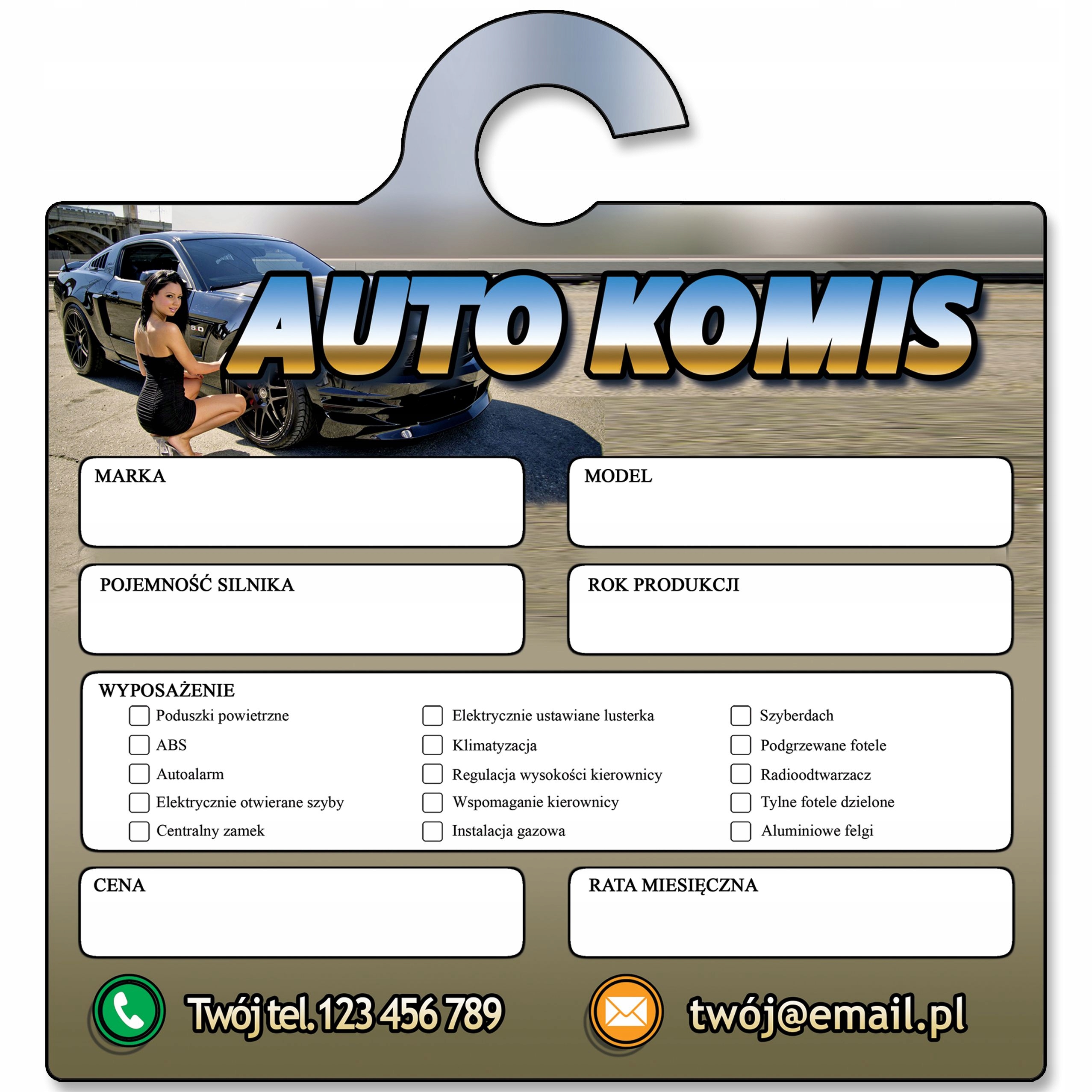 Auto Zawieszka Komisowa ścieralna wzory HIT!!!