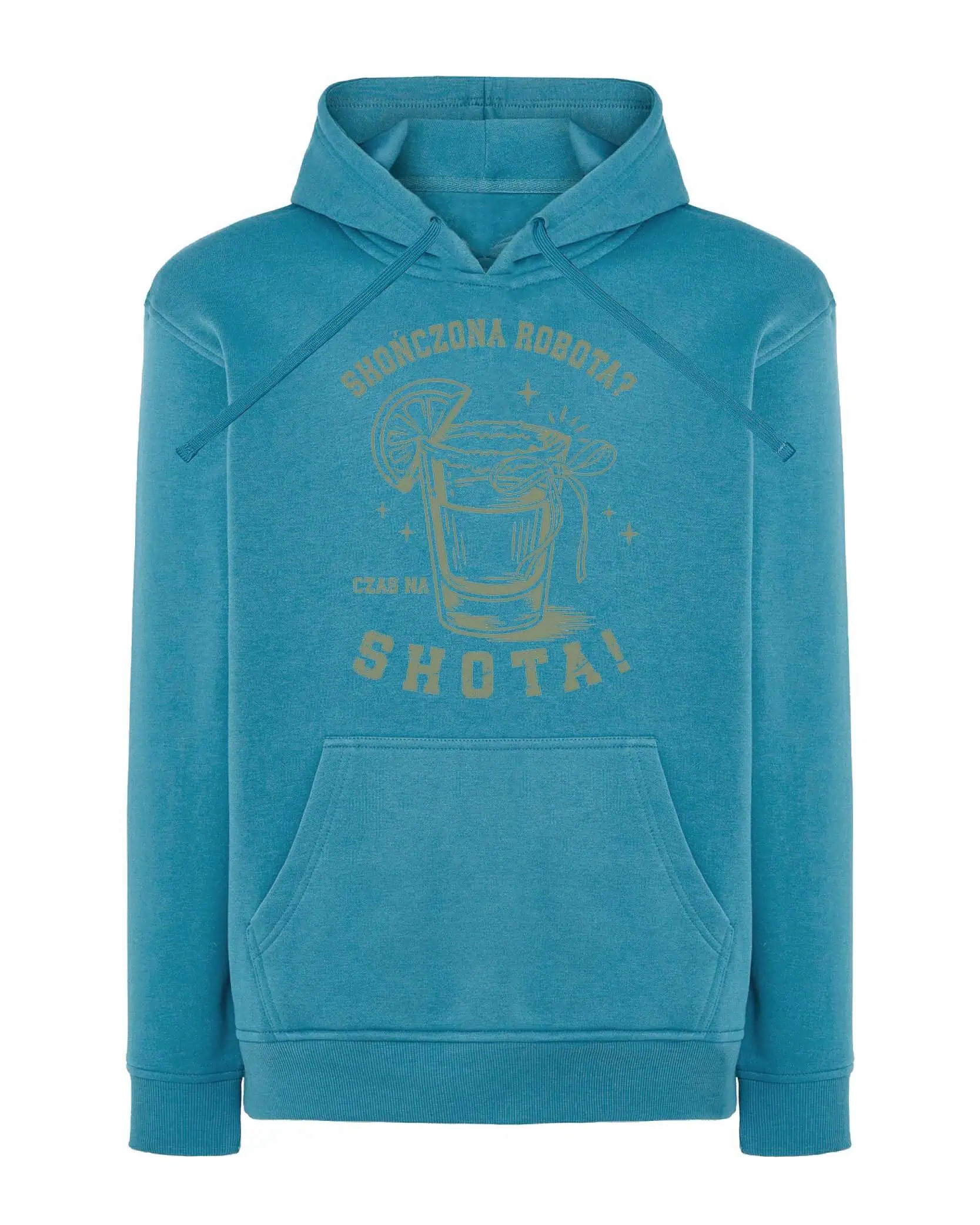 Mikina s kapucí Party Shoty po práci Legrační Světle modrá XL