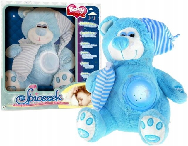 MIŚ ŚPIOSZEK BABY LOVE KOŁYSANKI LAMPKA PROJEKTOR