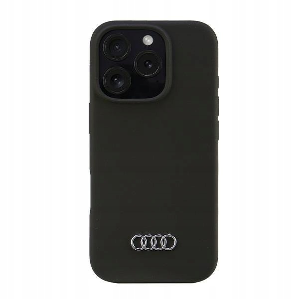 Audi Silicone Case iPhone 16 Pro 6.3" czarny/black hardcase AU-LSRIP16