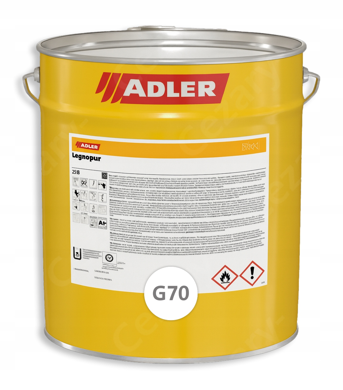 Adler Aduro Legnopur G70 Lakier Poliuretanowy 4kg Bezbarwny Mat Jedwabisty