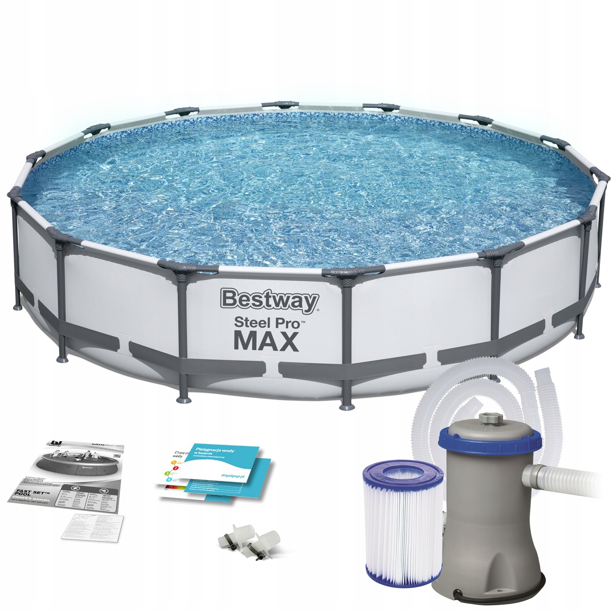 Bestway 56595 Basen Ogrodowy stelażowy 427x84 cm z pompą
