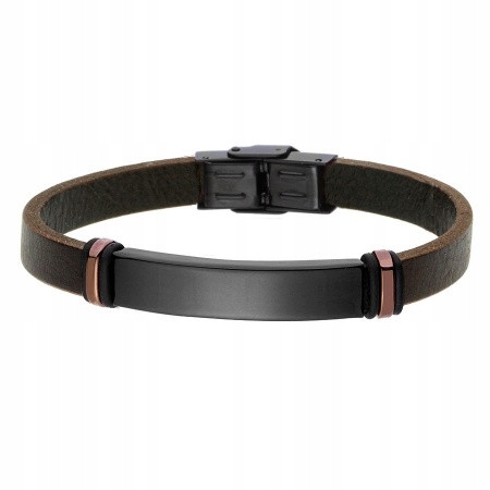 Pánský náramek Manoki ocel 316 l kůže 20 cm