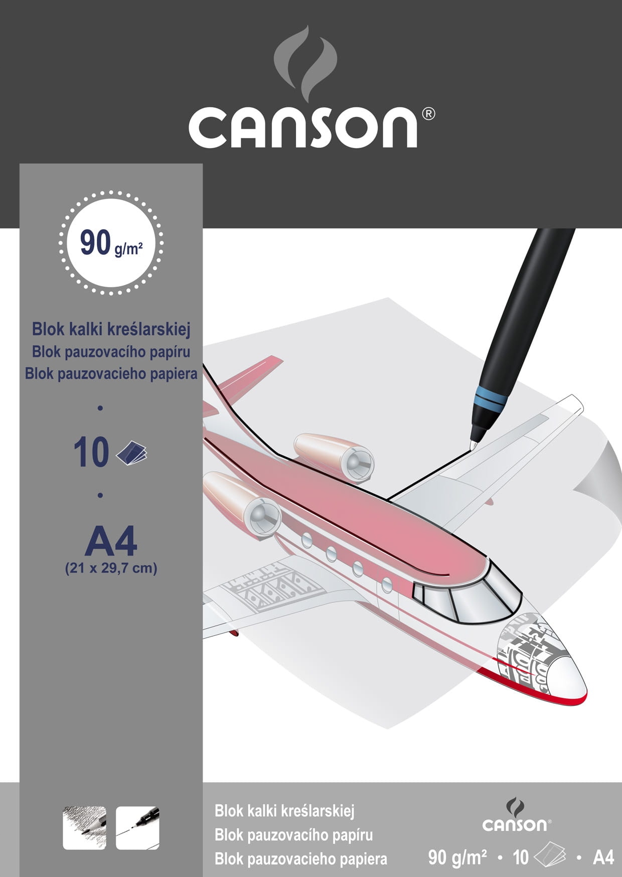 

Blok Kalki Kreślarskiej Canson A4 90g 10 Kartek