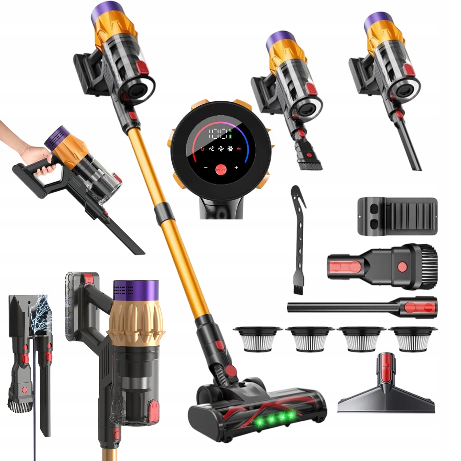 Vysavač 6V1 Bezdrátový, 3 Úrovně Sání S Hepa Filtrem