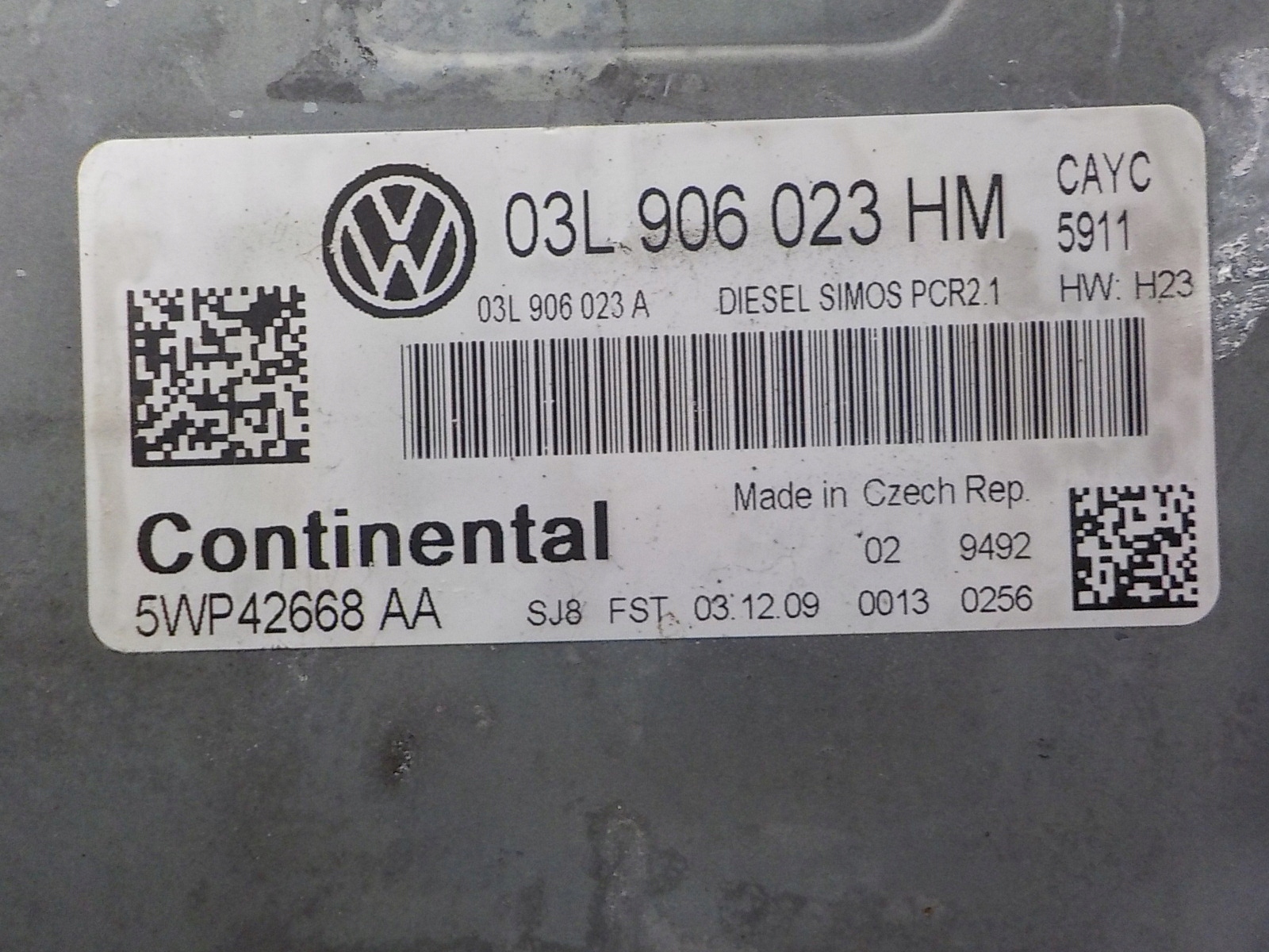 VW ordinateur unité de commande électronique uce 03L906023HM 5WP42668AA