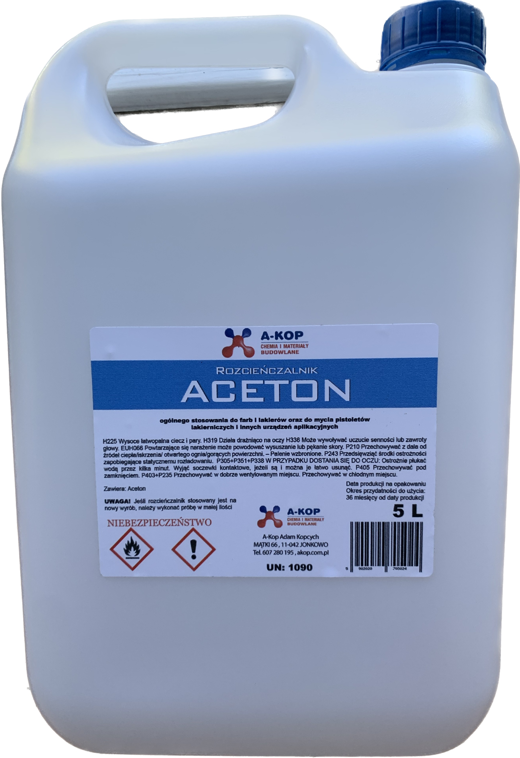 Aceton Oryginał 99,6 % 5L