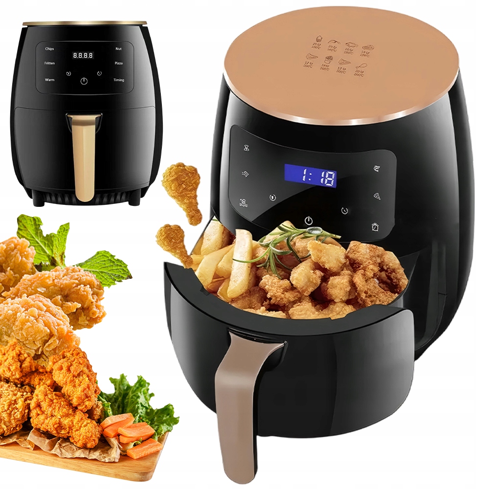 6L Frytkownica Beztłuszczowa Air Fryer Frytownica piekarnik Do pizzy frytki