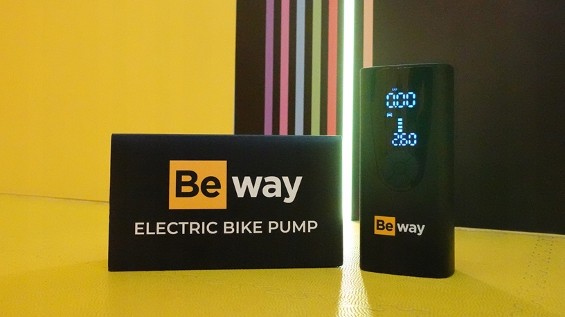 POMPKA ELEKTRYCZNA NAJMOCNIEJSZA 9000 mAh 150psi BEWAY DO ROWERU ROWEROWA Długość 18 cm