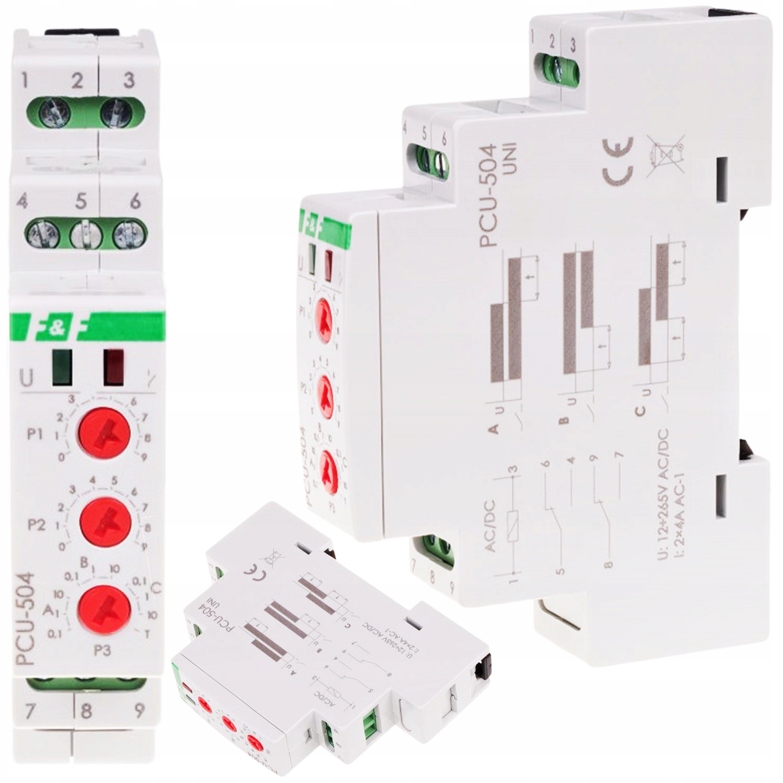 Časový Relé Udržiavanie po výpadku napájania 12-264 V Ac/dc 2P 2x4A