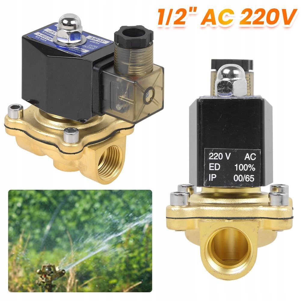 G1/2" Mosazný Elektromagnetický Ventil 220V Nc 0-10MPA