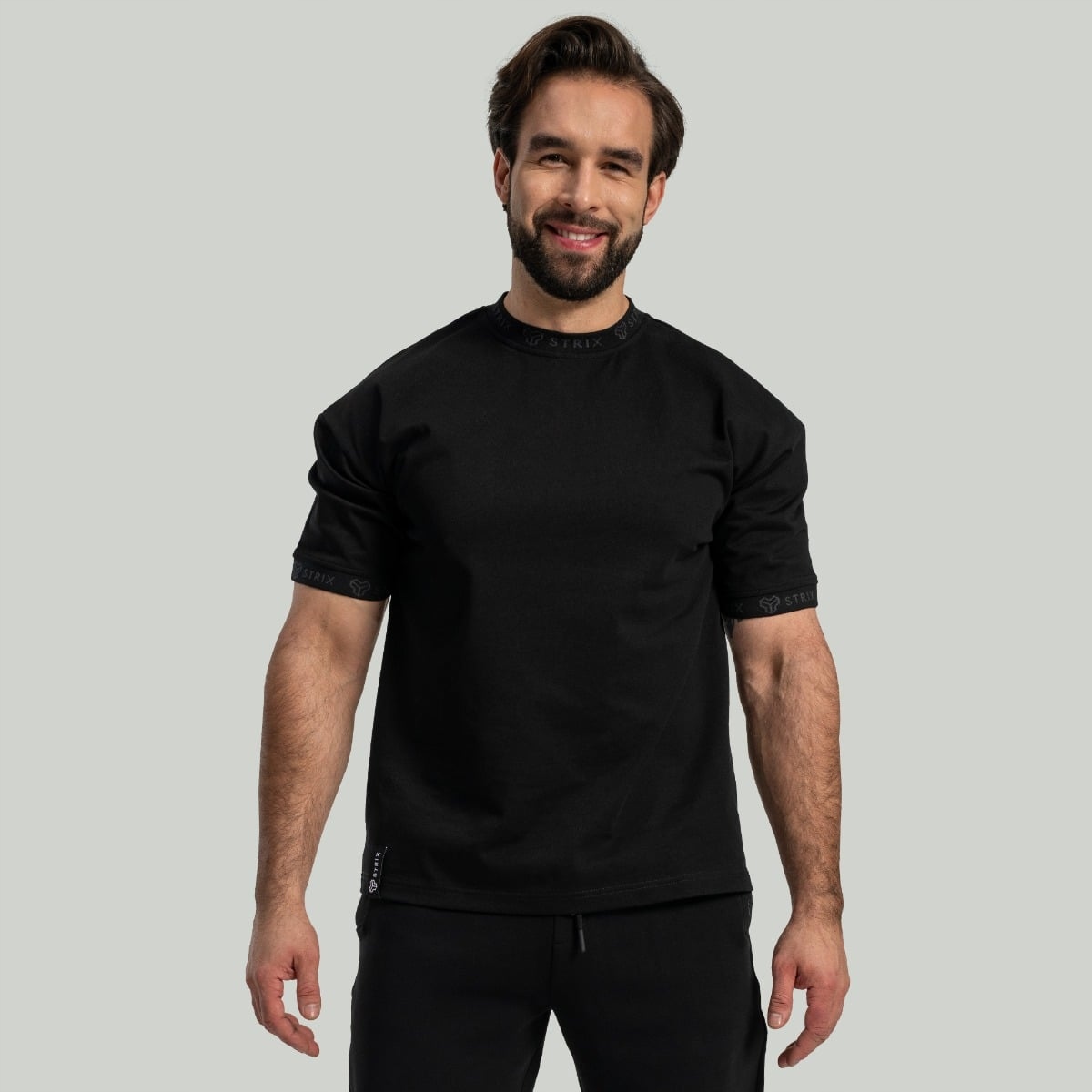 GymBeam Koszulka Oversized Heavy Black XXXL