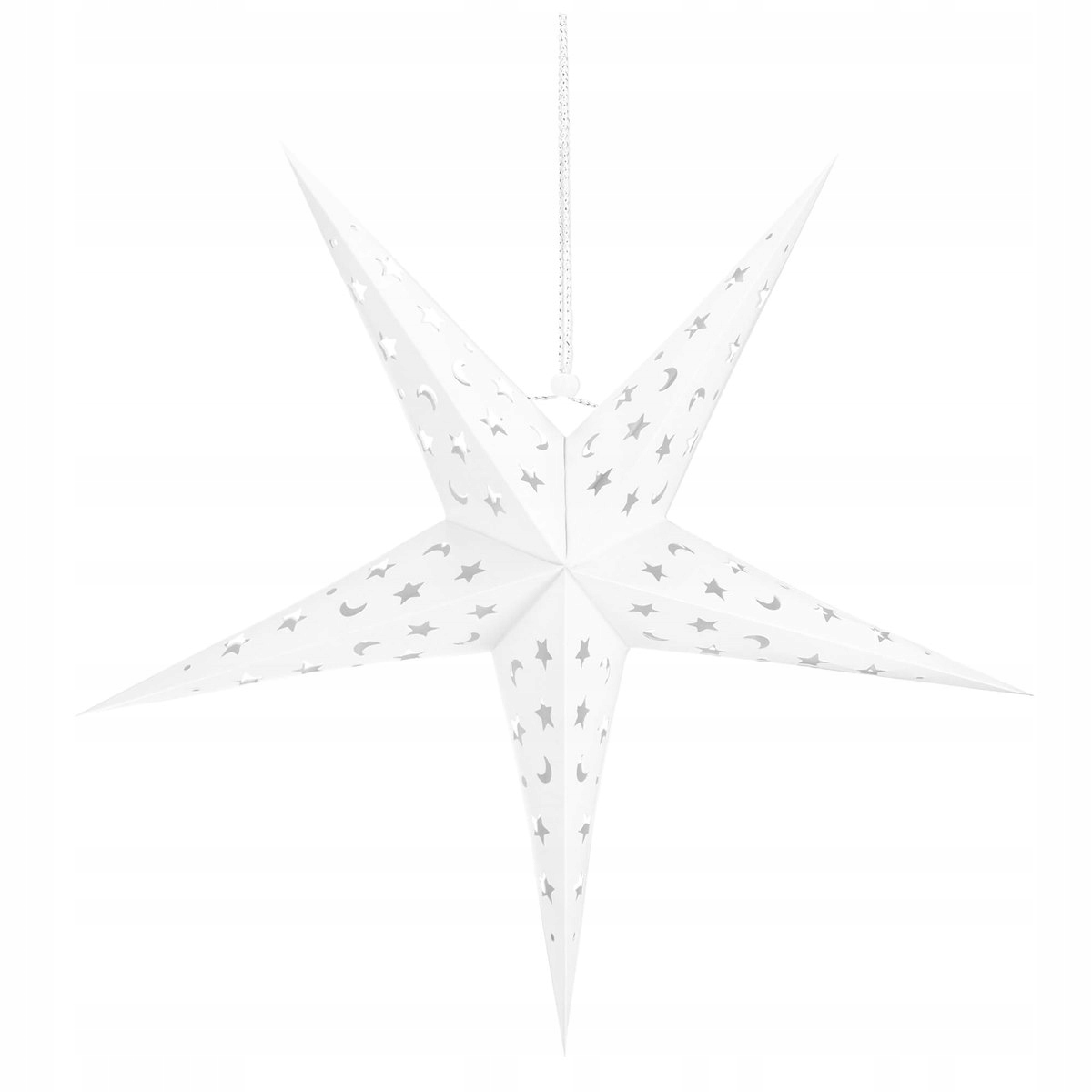 

Gwiazda Papierowa Świąteczna Witraż Biała 3d 60cm