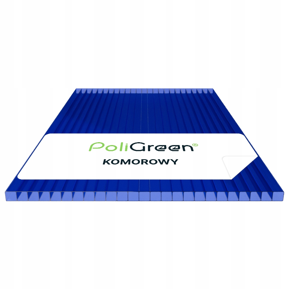Komorový polykarbonát 4000x1050, modrý 10 mm na míru