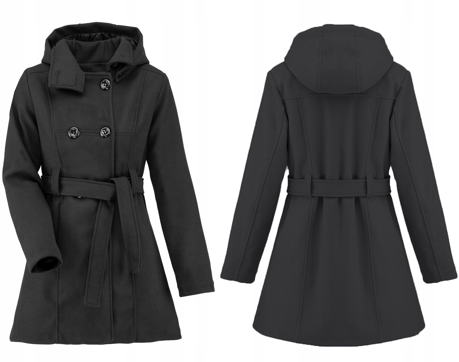 Klasický Kabát S Páskem S Kapucí_barvy_xl