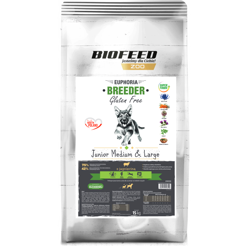 Apl Biofeed Breeder Junior Medium & Large Jagnięcina 15kg