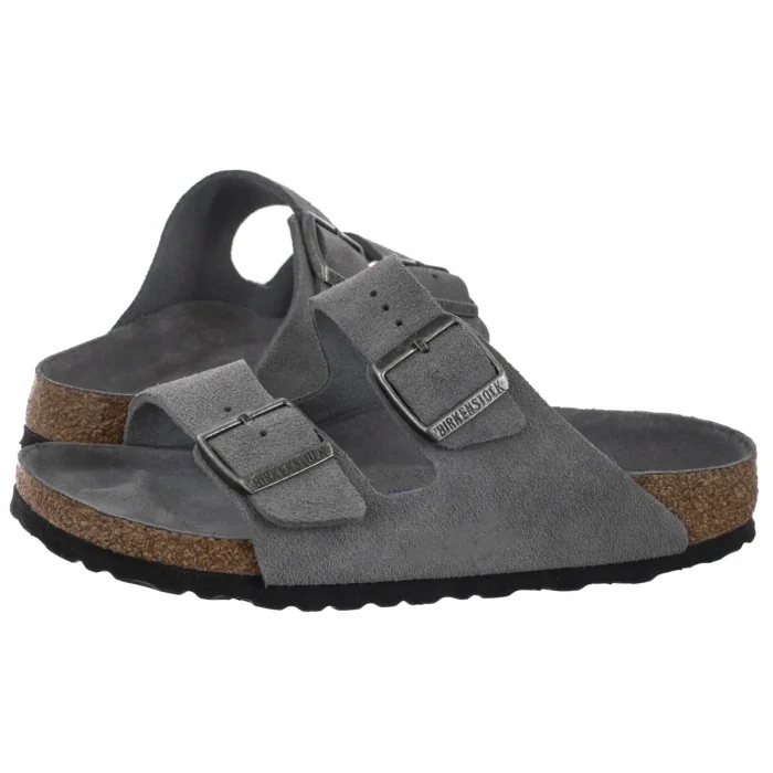Dámské boty Nazouváky Birkenstock Arizona Bs Soft Footbed Šedá