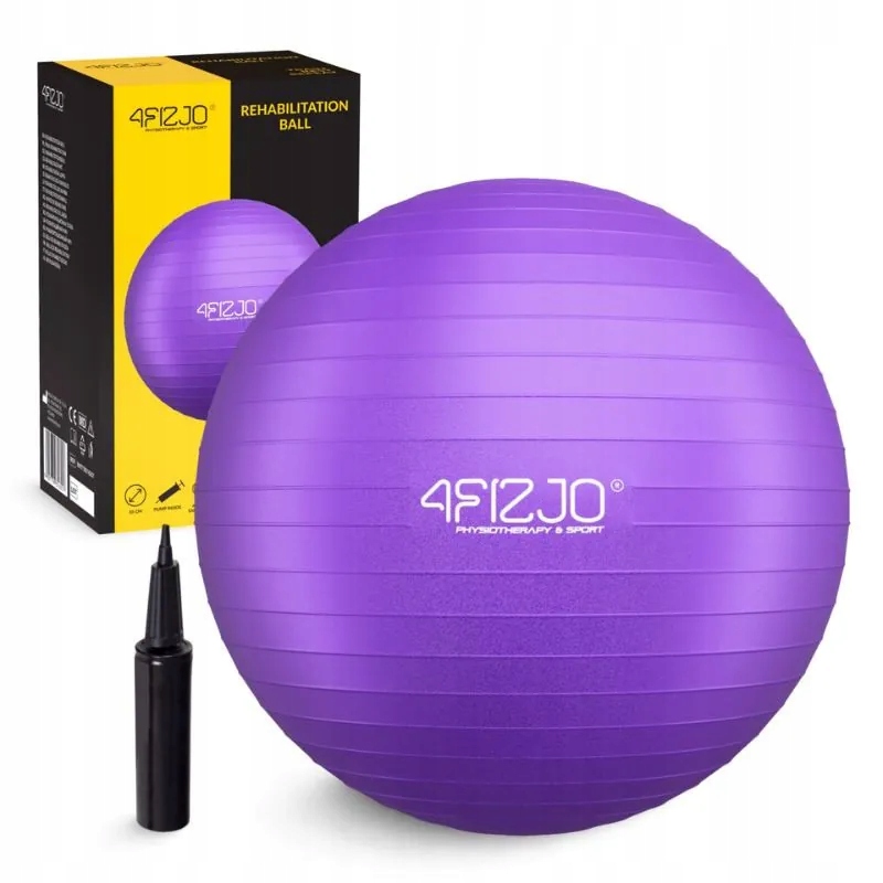 4FIZJO Piłka gimnastyczna, rehabilitacyjna, Reh Ball, średnica 85 cm Fiolet