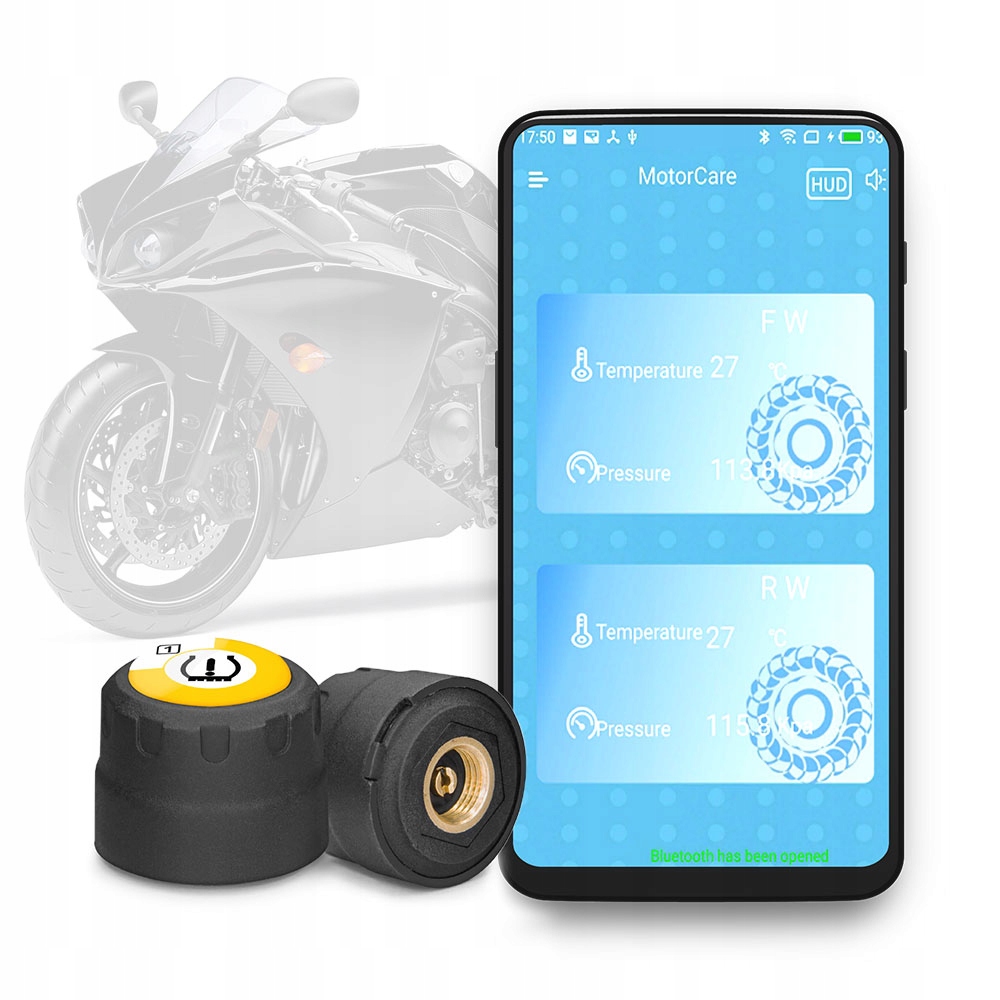 Czujniki cisnienia opon do motocykla TPMS Android Producent code MOTO BLE TPMS