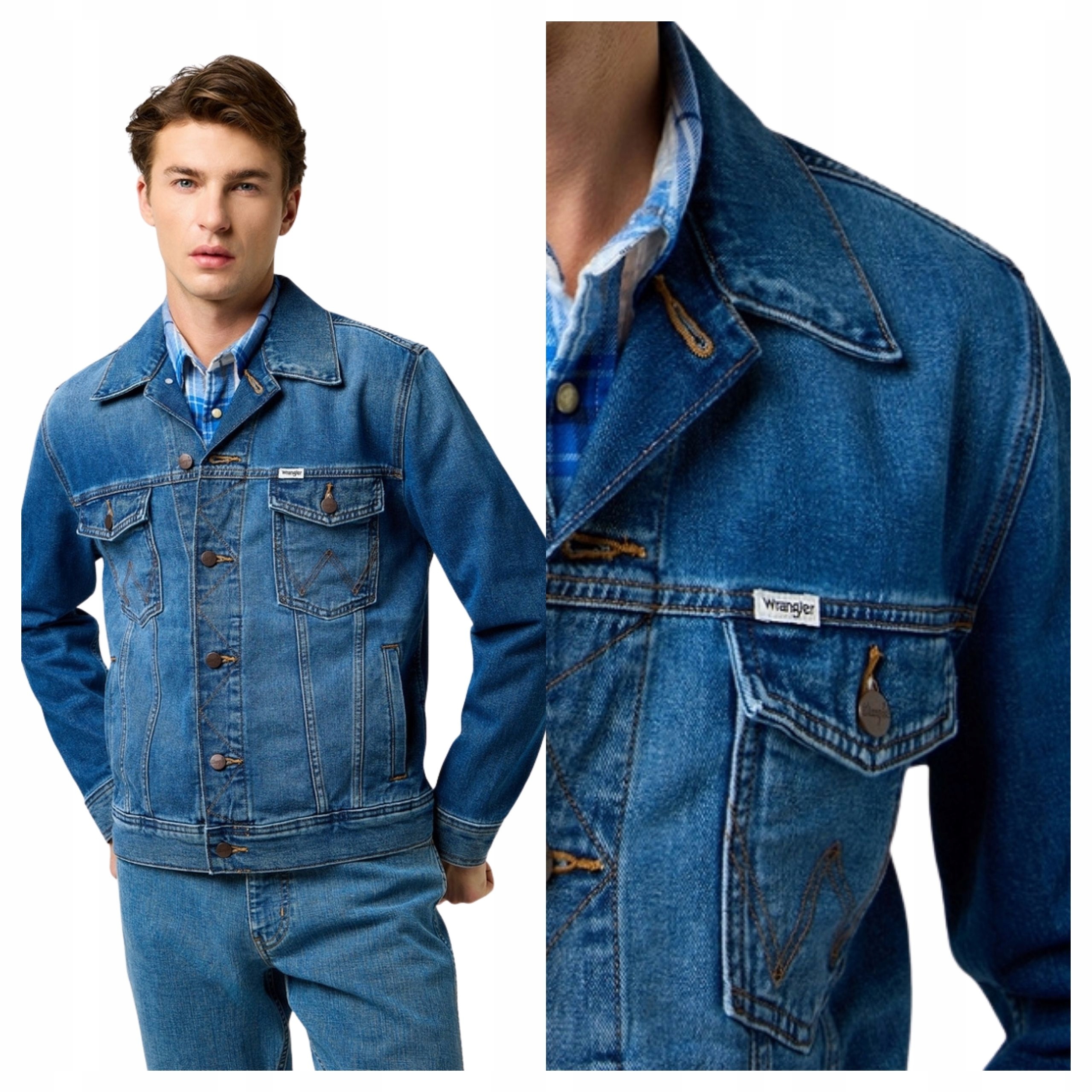 Pánská bunda Wrangler Denim Jacket Džínová modrá Klasická M
