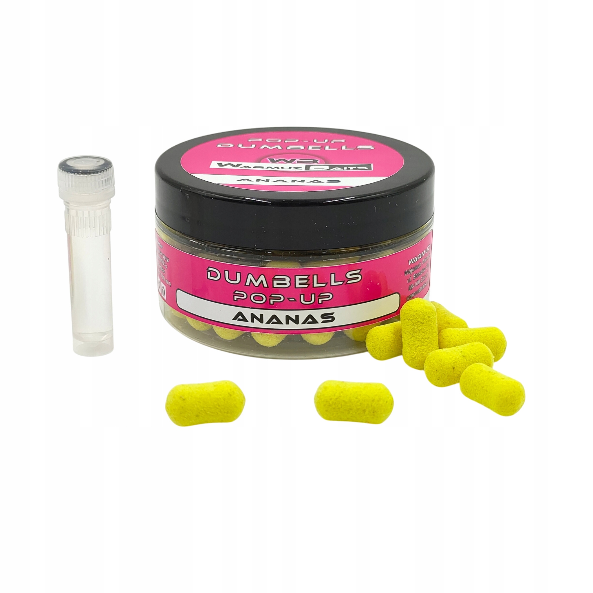 Warmuz Baits Ananas Kulki Pływające Pop Up 10mm Dumbells dopalacz