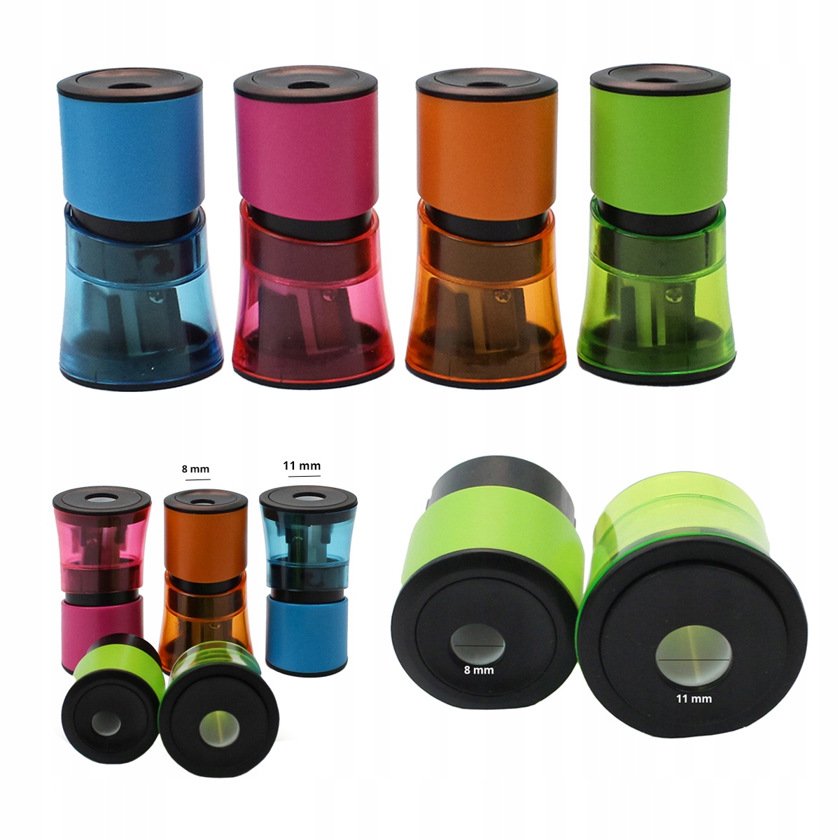 Temperówka z pojemnikiem i dwoma otworami Tetis